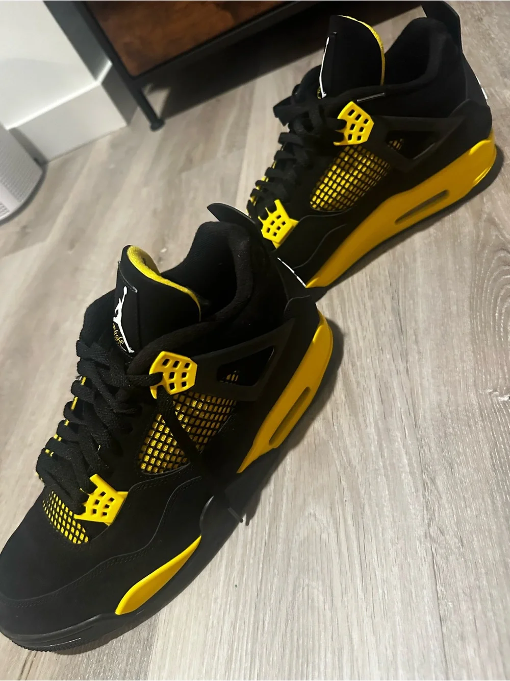 Jordan Men’s Black and Yellow Retro Sneakers